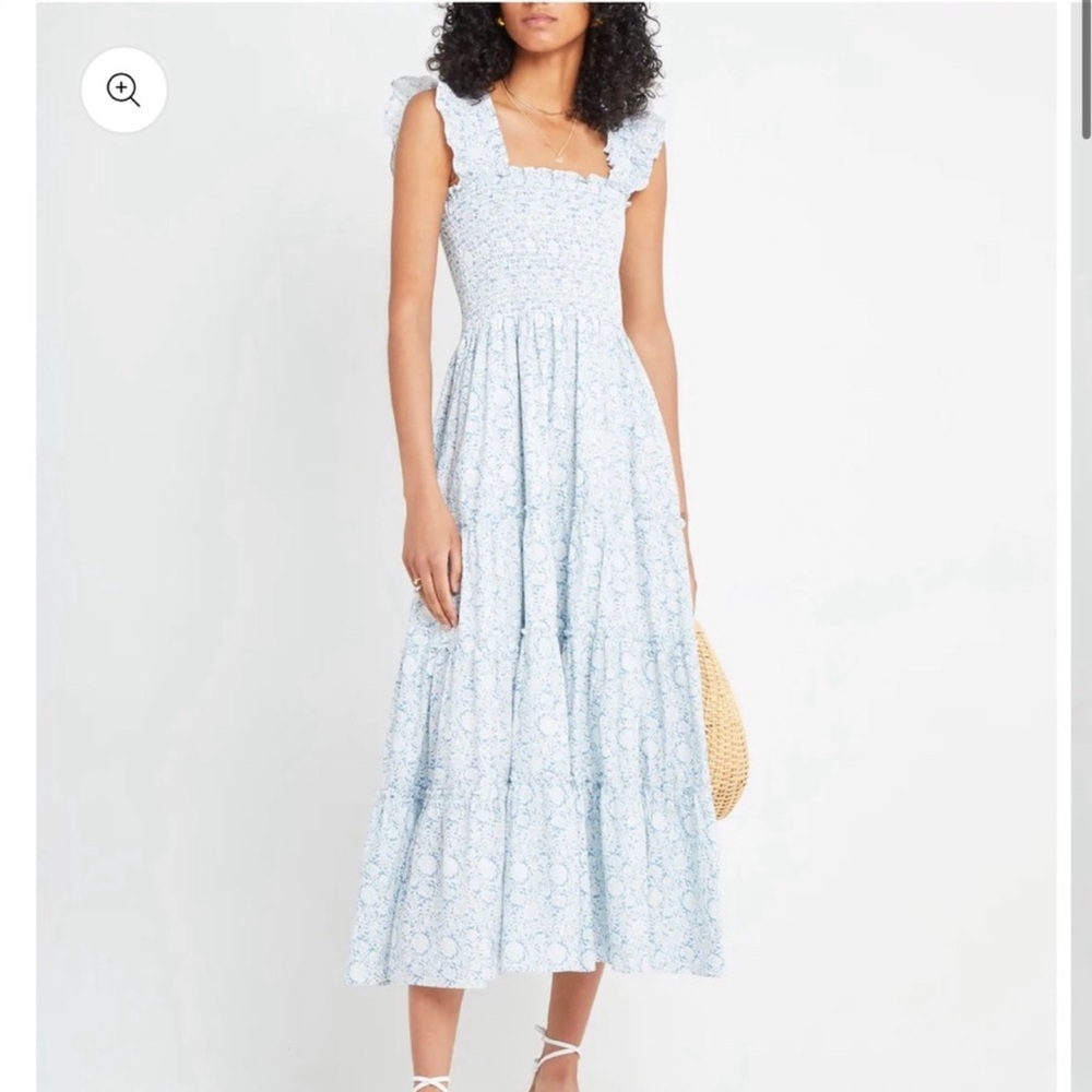 Kourt smocked midi dress